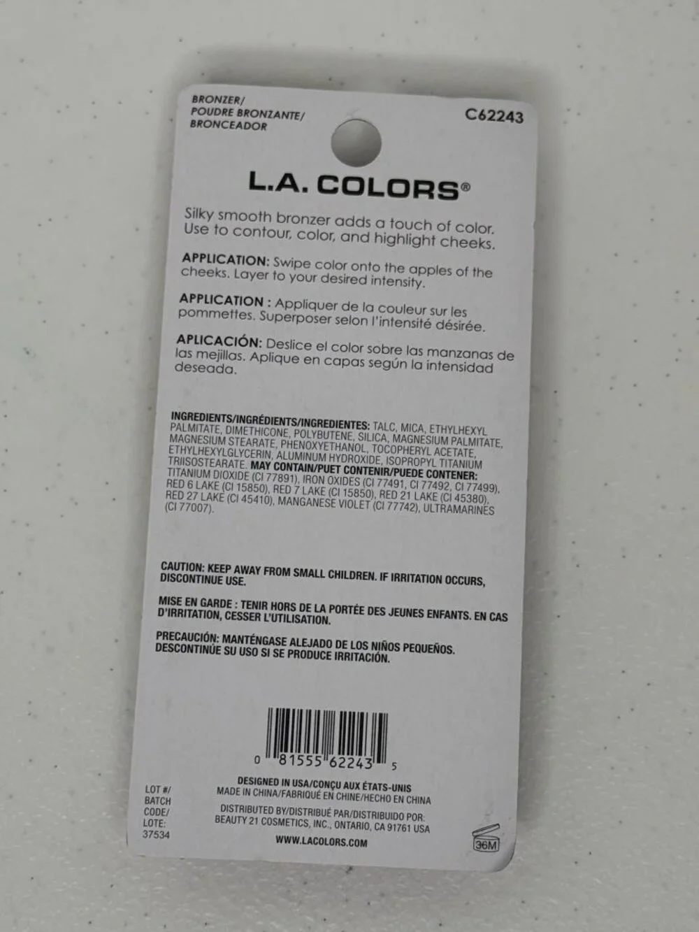 L.A. Colors Powder Bronzer Bronze C62243 NIP